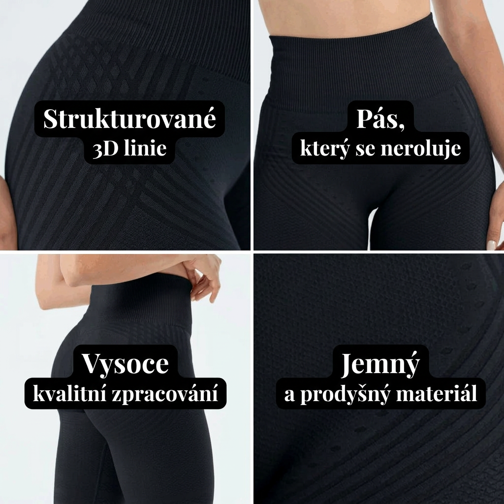 Detaily materiálu: strukturované 3D linie, pás který se neroluje, jemný materiál